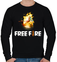 printfashion freefire1 - Férfi pulóver - Fekete (17307344)