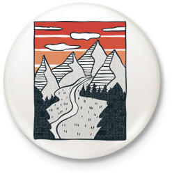 printfashion Túrázás - Kitűző, hűtőmágnes - Fehér (17178041)