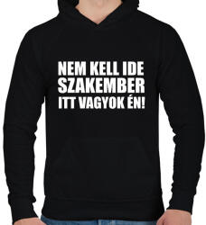 printfashion Szakember (2) - Férfi kapucnis pulóver - Fekete (16879788)