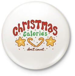 printfashion Karácsonyi kalóriák - Kitűző, hűtőmágnes - Fehér (16983179)