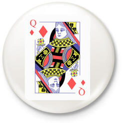 printfashion Dáma káró - Kitűző, hűtőmágnes - Fehér (17164540)