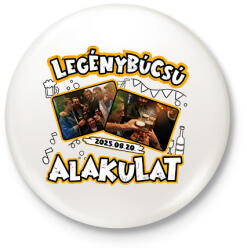 printfashion Legénybúcsú alakulat egyedi képpel - Kitűző, hűtőmágnes - Fehér (17466994)