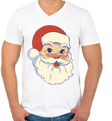 printfashion Retro Mikulás - Férfi V-nyakú póló - Fehér (17004873)
