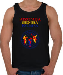 printfashion Kizomba Semba Konpa táncos S0201-ForBlackOnly - Férfi atléta - Fekete (16922978)