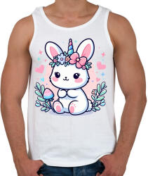 printfashion Nyuszikornis - Férfi atléta - Fehér (17464192)