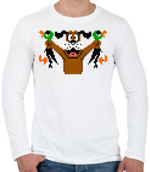 printfashion Duck hunt - Férfi hosszú ujjú póló - Fehér (17383370)