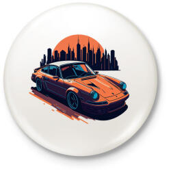 printfashion Sport autó - Kitűző, hűtőmágnes - Fehér (17381524)