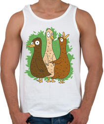 printfashion Őrült kacsák - Férfi atléta - Fehér (17109688)