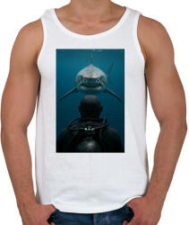 printfashion Shark - Férfi atléta - Fehér (17430452)