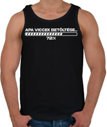 printfashion Apa viccek betöltése fehér - Férfi atléta - Fekete (17461493)
