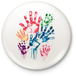 printfashion Kézlenyomatok - Kitűző, hűtőmágnes - Fehér (17098358)