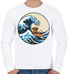 printfashion Szörfözés - Férfi pulóver - Fehér (17111136)