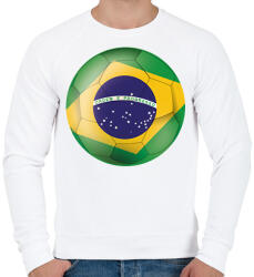 printfashion Brazil labda - Férfi pulóver - Fehér (17082855)
