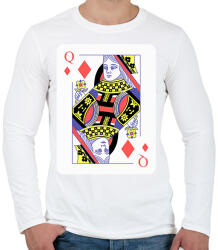 printfashion Dáma káró - Férfi hosszú ujjú póló - Fehér (17163328)
