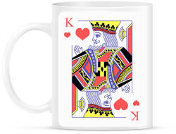 printfashion Király szív - Bögre - Fehér (17161739)