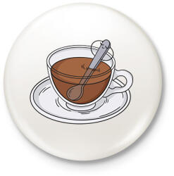 printfashion Chilles kávé - Kitűző, hűtőmágnes - Fehér (17094737)