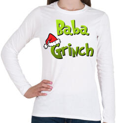 printfashion Baba grinch - Női hosszú ujjú póló - Fehér (16909349)