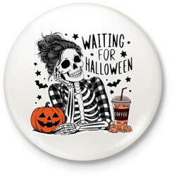 printfashion Waiting for Halloween - Kitűző, hűtőmágnes - Fehér (16919337)