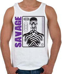 printfashion savage streetwear - Férfi atléta - Fehér (17243882)