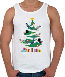 printfashion Madaras karácsonyfa - Férfi atléta - Fehér (17002588)