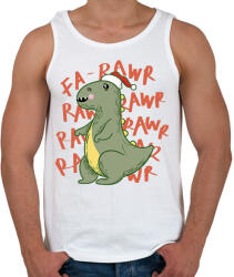 printfashion Karácsonyi Trex - Férfi atléta - Fehér (17005738)