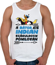 printfashion Yakari - Yakari a bátor kis indián - Férfi atléta - Fehér (17372446)