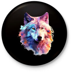 printfashion farkas - Kitűző, hűtőmágnes - Fekete (17272647)