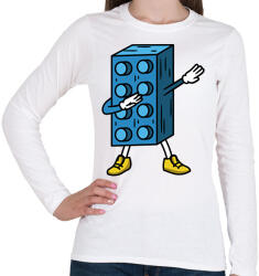 printfashion Lego dab - Női hosszú ujjú póló - Fehér (17172027)