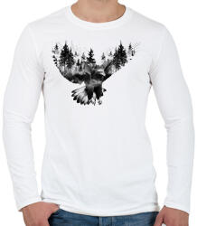 printfashion EagleForest - Férfi hosszú ujjú póló - Fehér (17134965)