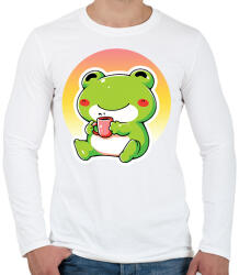 printfashion Cuki béka - Férfi hosszú ujjú póló - Fehér (17173176)