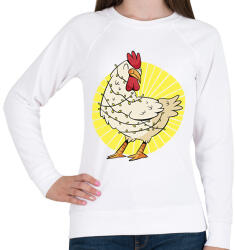 printfashion Karácsonyi csirke - Női pulóver - Fehér (16982136)