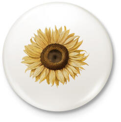 printfashion Napraforgó - Kitűző, hűtőmágnes - Fehér (17080786)