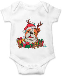 printfashion Karácsonyi bulldog - Baba Body - Fehér (16981841)