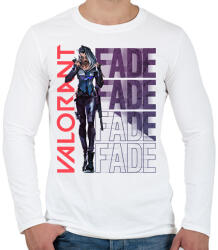 printfashion Valorant Fade - Férfi hosszú ujjú póló - Fehér (17330634)