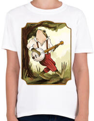 printfashion Bendzszó béka - Gyerek póló - Fehér (17051634)