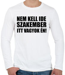 printfashion Szakember (1) - Férfi hosszú ujjú póló - Fehér (16882010)