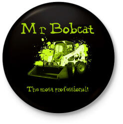 printfashion Mr Bobcat 3 - Kitűző, hűtőmágnes - Fekete (16966569)