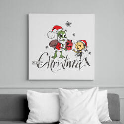 printfashion ufo karácsony - Vászonkép - Fehér (16932075)