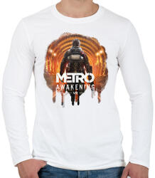 printfashion Metro Awakening - Férfi hosszú ujjú póló - Fehér (16905652)