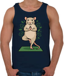 printfashion Rat yoga - Férfi atléta - Sötétkék (17443750)