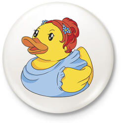 printfashion Csinos gumikacsa - Kitűző, hűtőmágnes - Fehér (17078557)