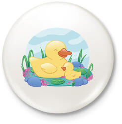 printfashion Kacsák - Kitűző, hűtőmágnes - Fehér (17112326)