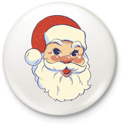 printfashion Retro Mikulás - Kitűző, hűtőmágnes - Fehér (17005699)