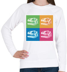 printfashion Dínó koponyák - Női pulóver - Fehér (17028915)