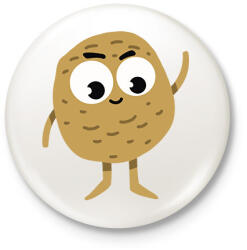 printfashion Krumpli - Kitűző, hűtőmágnes - Fehér (17117277)