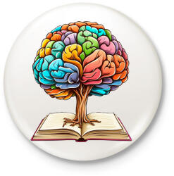 printfashion Kreatív agy - Kitűző, hűtőmágnes - Fehér (17076776)