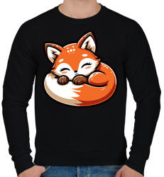 printfashion Alvó róka - Férfi pulóver - Fekete (17463326)