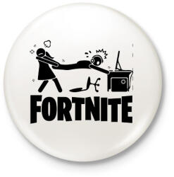 printfashion Fortnite - Kitűző, hűtőmágnes - Fehér (17042456)