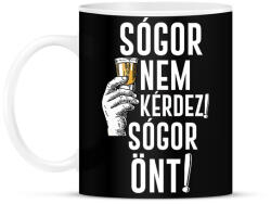 printfashion Sógor nem kérdez sógor önt - Bögre - Fekete (16931263)
