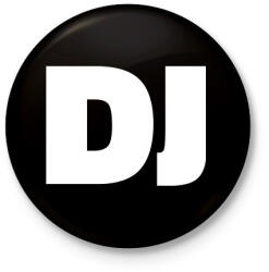 printfashion Dj - Kitűző, hűtőmágnes - Fekete (17365227)
